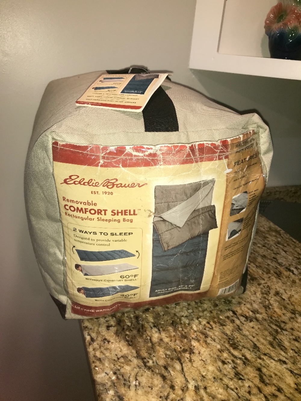 Eddie Bauer comfort shell adult sleeping bag